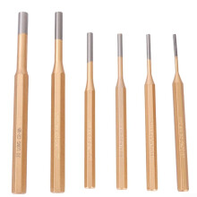 Cylindrical Punch Set 6Piece Pin Punch Center Punch Chisel Kit for Metalworking Assorted Sizes