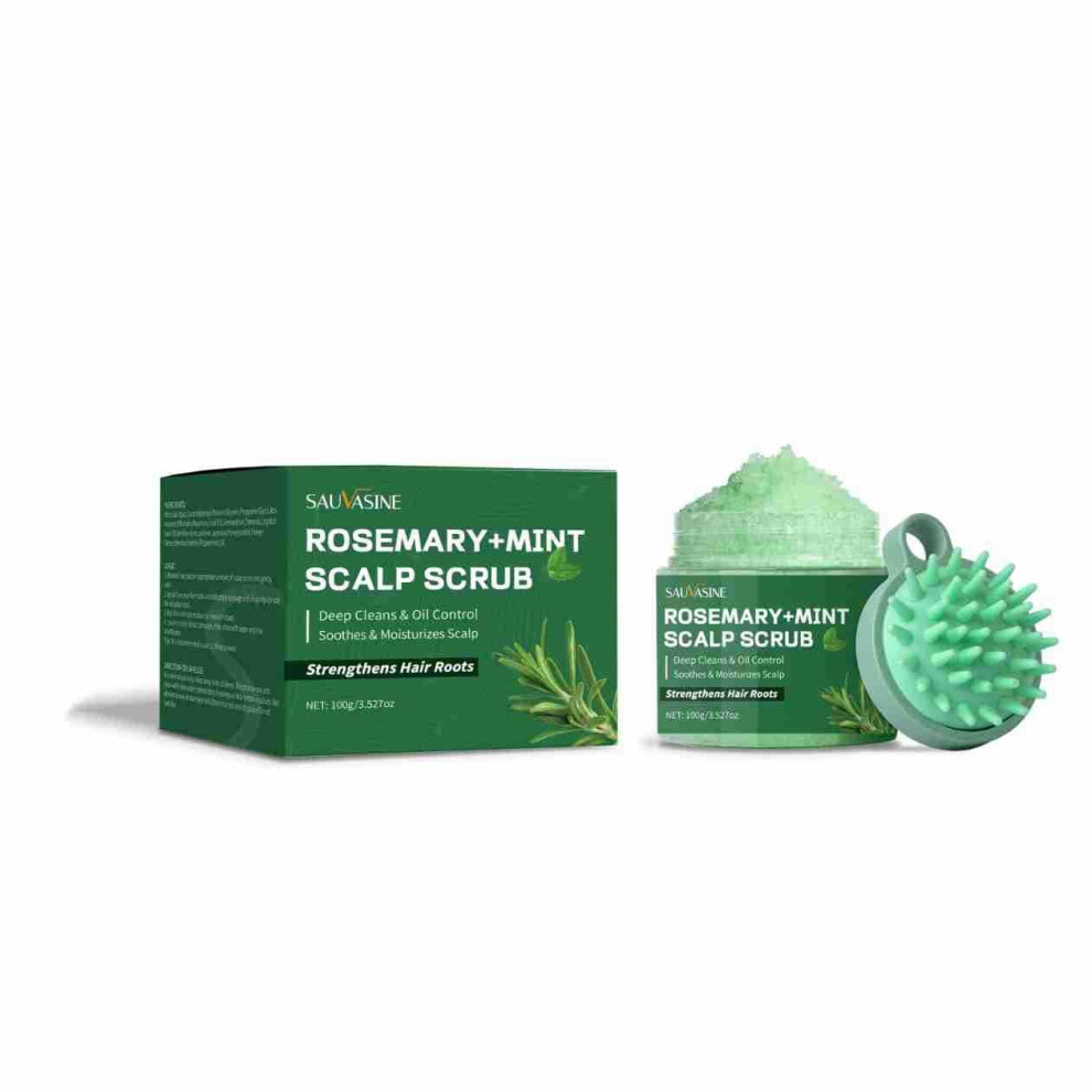 Three Pack Rosemary Mint Scalp Exfoliating Scrub, Deep Cleansing and Oil Control, 100g Each