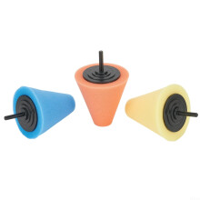 Car Polishing Kit with Conical Foam Buffing Pads for Drill, Reusable Sponges for Wheel Detailing