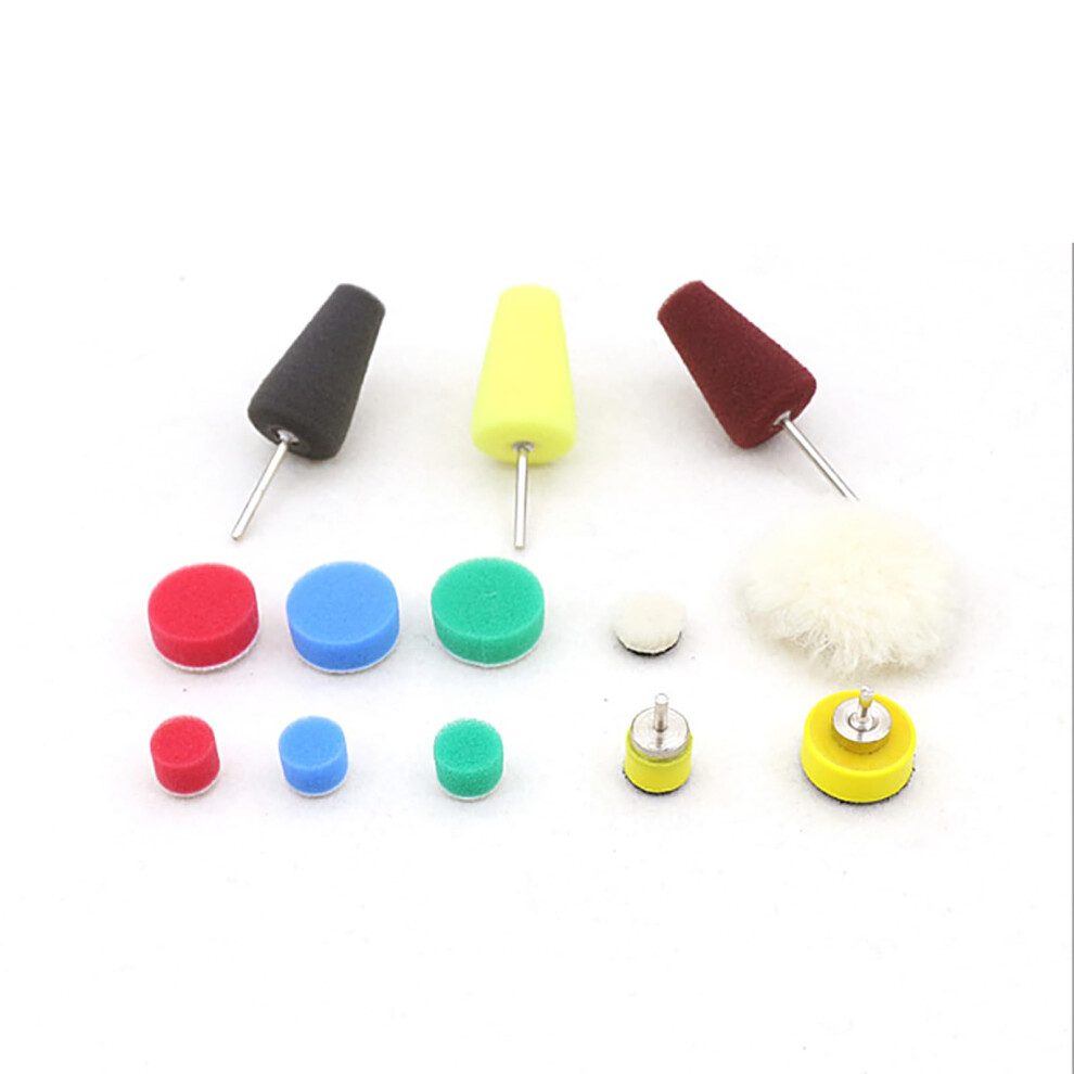 Polishing Pad 13Piece Set Automotive Detailing Sponge Wool Pads Plate Clamp Rod Soft Shaft Small Electric Grinding Head 9164114237620