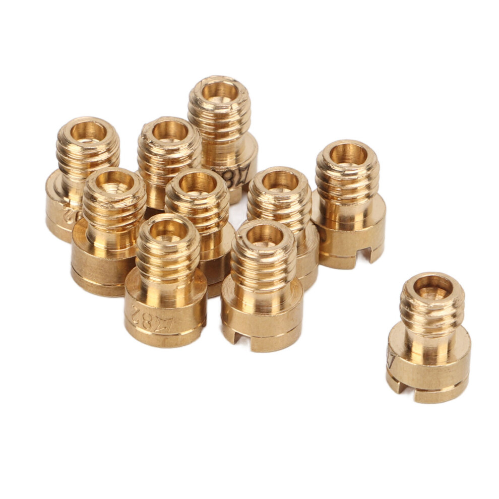 Set Of 10 Metal Main Jets 82-105 For Gy6 50Cc Scooter Moped Carburetor 4621382312091