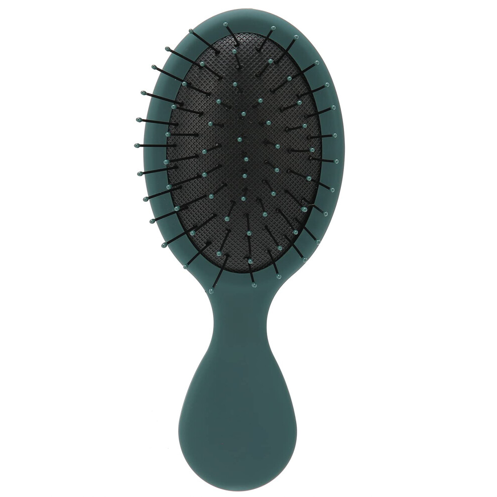 Detangler Brush for Wet and Dry Hair, Curly Hair Paddle Hair Brush with Ergonomic Handle, Dark Green
