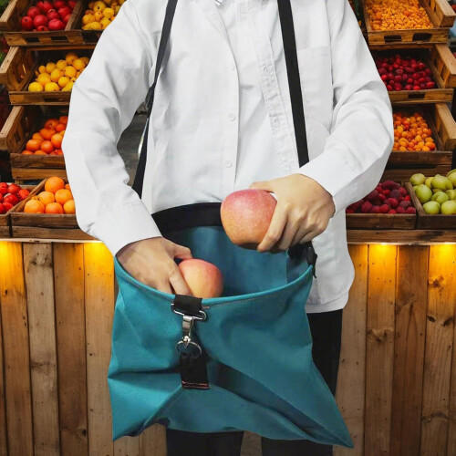Garden Harvesting Apron with Quick Release Pockets, Adjustable Strap Fruit Picker Apron for Farm 1