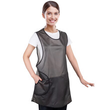 Waterproof TPU Apron with Pockets, Adjustable Chemical Resistant Bib for Kitchen, Lab and Pet Grooming