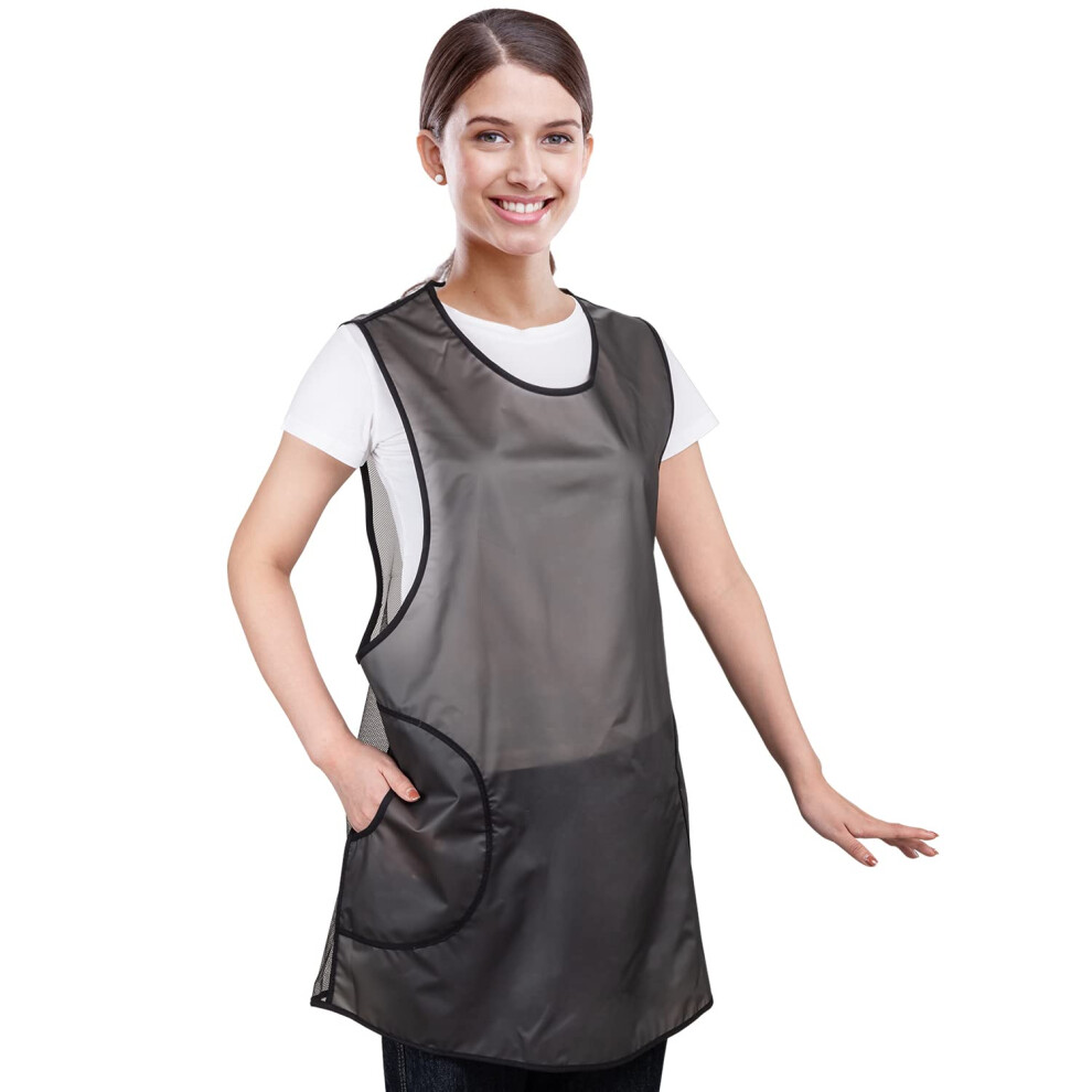 Waterproof Tpu Apron With Pockets, Adjustable Chemical Resistant Bib For Kitchen, Lab And Pet Grooming 9099447204370
