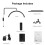 LED Lash Lamp Half Moon Light Adjustable Height Dimmable Brightness Satin Black for Salon 5
