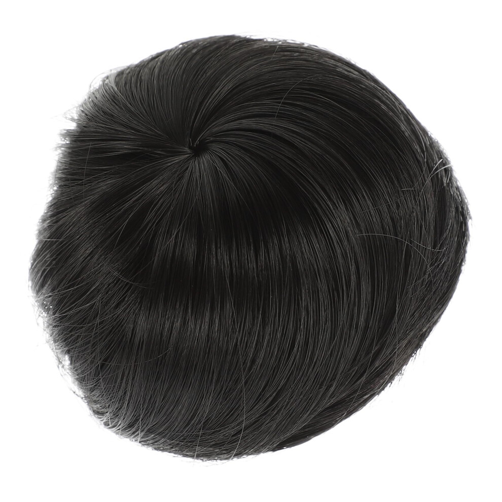 Khaki Synthetic Hair Bun Chignon Extension with Secure Clip, HeatResistant Fibers, Instant Volume