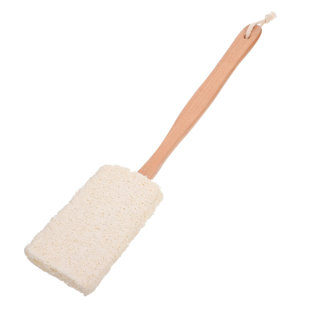 Bath Body Brush with Natural Loofah for Deep Cleaning and Gentle Exfoliation, Back Scrubber