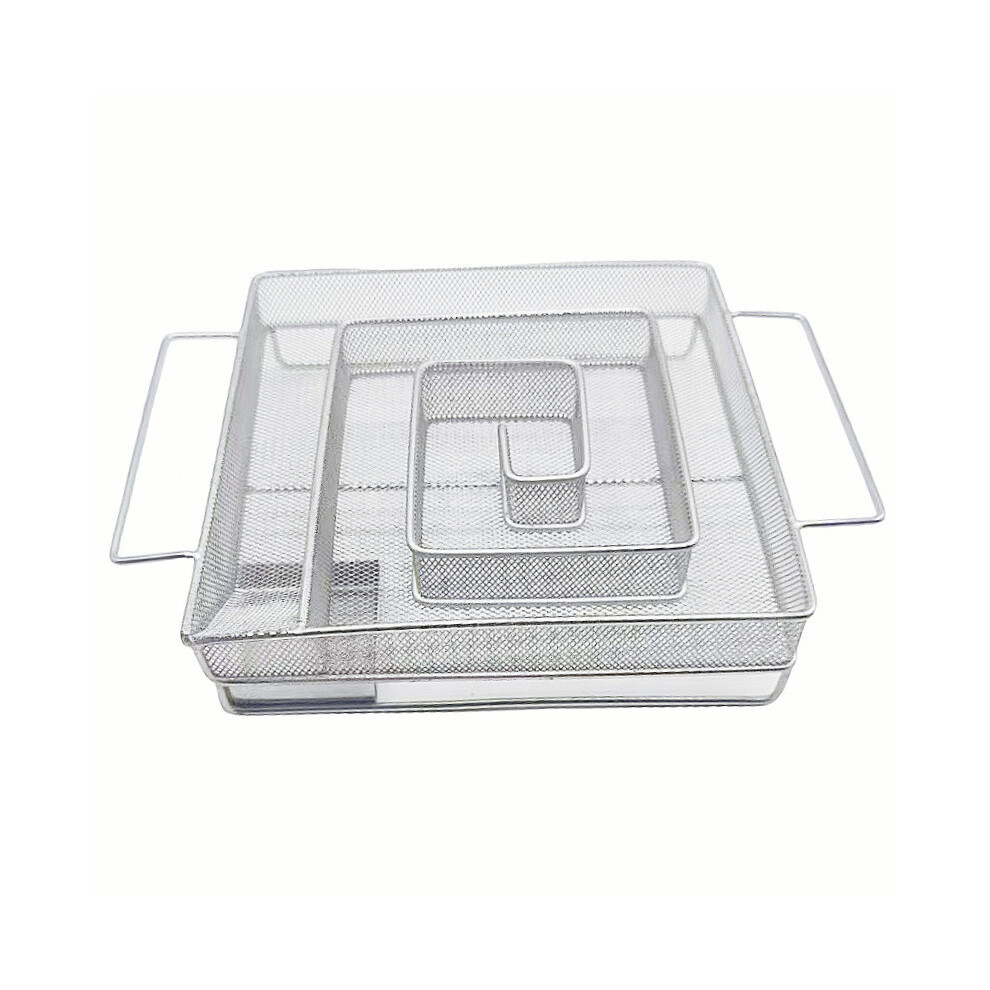 (Quadrate) Smoke Generator Bbq Burn Smoker Pan Box Grill Fish Meat Stainless Tools Steel