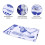 Professional Barber Cape Waterproof Polyester with Snap Closure, Full Coverage Retro Blue 64x57 4