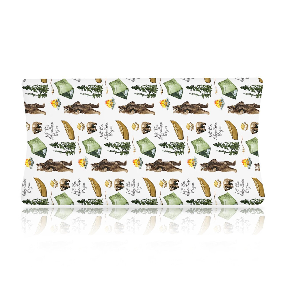 Soft Breathable Baby Changing Pad Cover 32x17 with Elastic Edge Fit and Cute Animal Pattern for Nursery