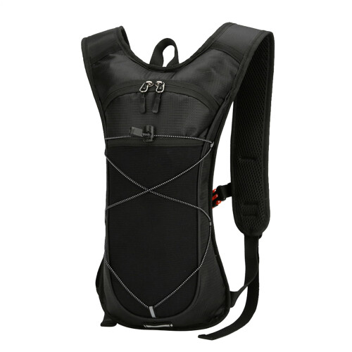 Hydration Backpack with Reflective Strips, Lightweight Nylon, Adjustable Fit for Hiking and Cycling