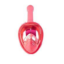 Full Face Snorkel Mask for Kids and Adults, 180 View, AntiFog AntiLeak, Pink XS