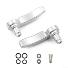 Black Anodized Aluminum Motorcycle Saddlebag Latch Lever Lid Lifters for 2014+ Harley Touring