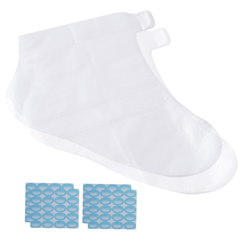 Moisturizing Foot Covers with LeakProof Moisture Lock, Transparent Disposable Sleeves for Spa