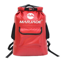 Waterproof Dry Bag Camouflage Backpack with Phone Pocket for Water Sports and Hiking, Red