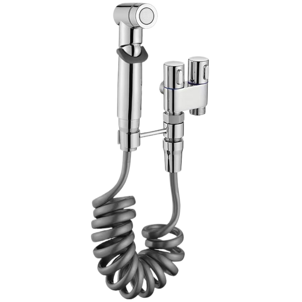 1In2out Washing Machine Dual Control Valve, 1In2out Toilet Faucet For Bidet, Bathroom Home, Steel Color 9164114244536