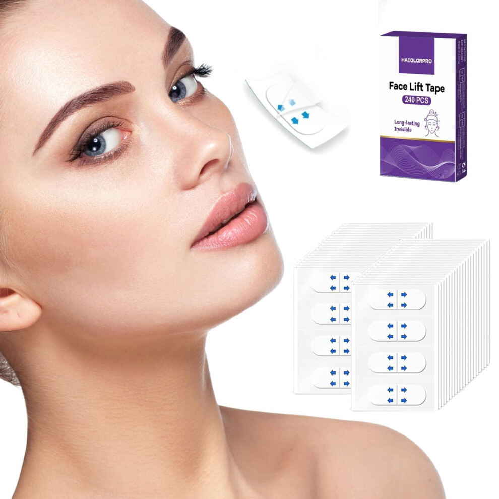 Face Lift Tape Invisible Under Makeup Waterproof Instant Lift for Sagging Skin Double Chin 240PCS