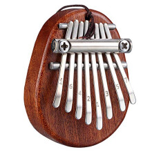 8 Key Mini Kalimba Thumb Piano Solid Wood Instrument Clear Melodic Tones Gift for Beginners