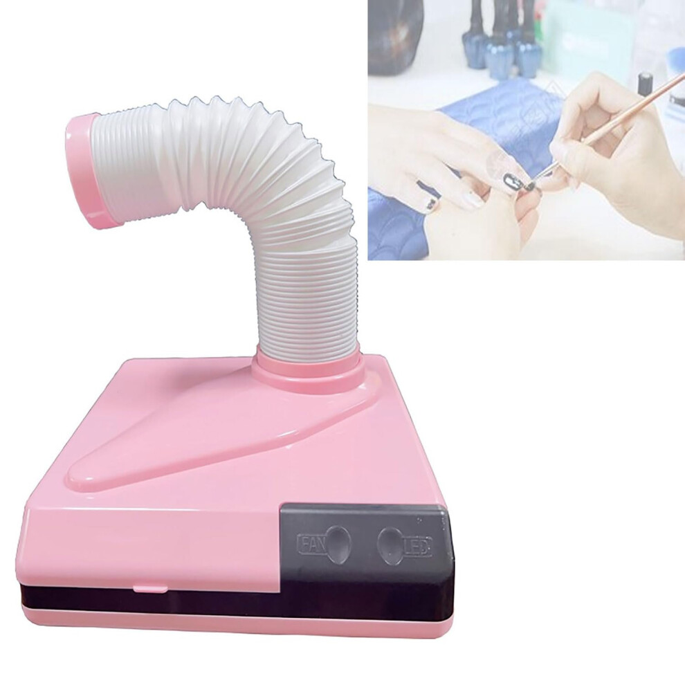 60W Pink Nail Dust Collector With 360 Rotation Suction, Triple Led Lighting, Replaceable Filter 9365369455214