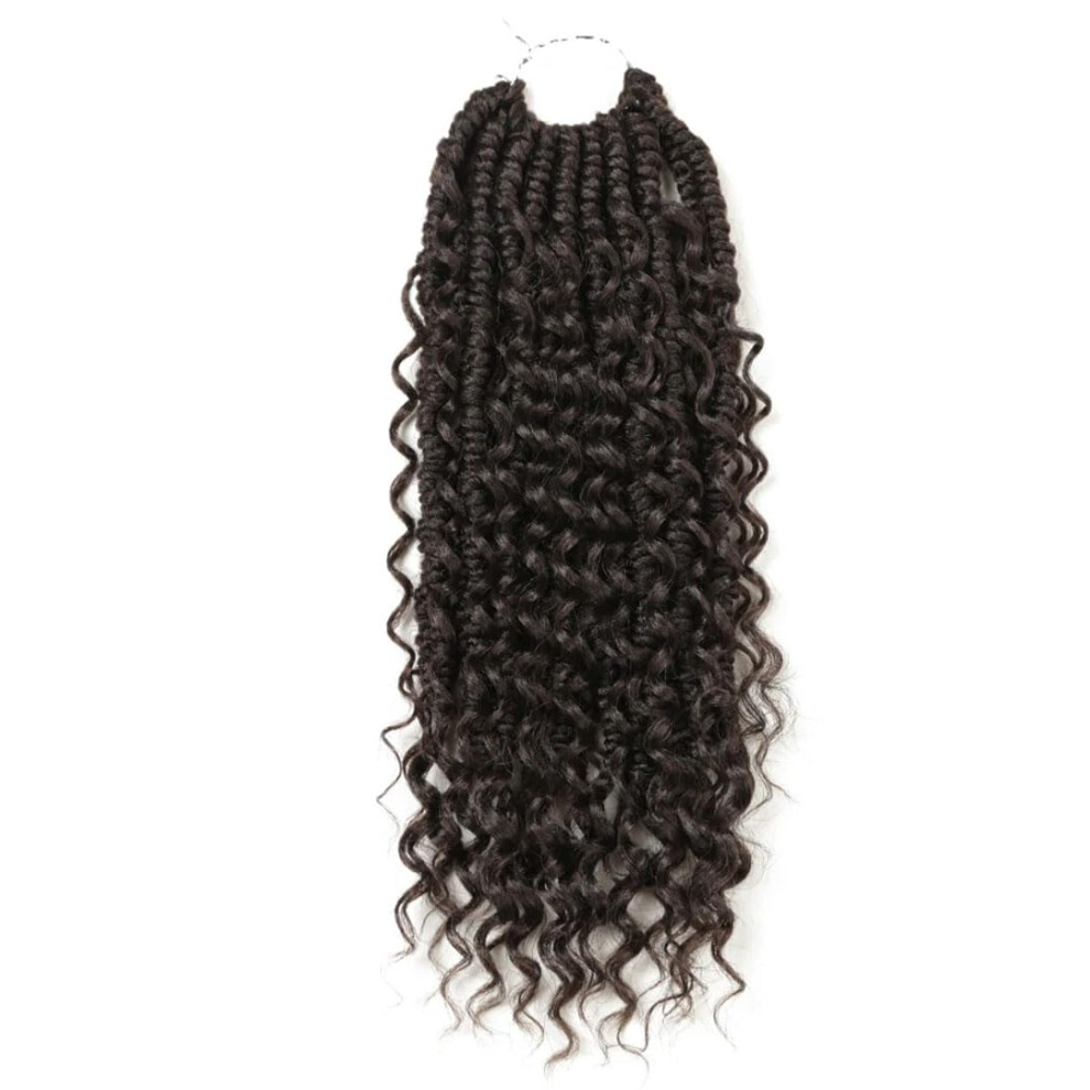 Unisex 1418 Inch Ombre Goddess Braids Crochet Hair Extensions Synthetic Wave Twist For Women