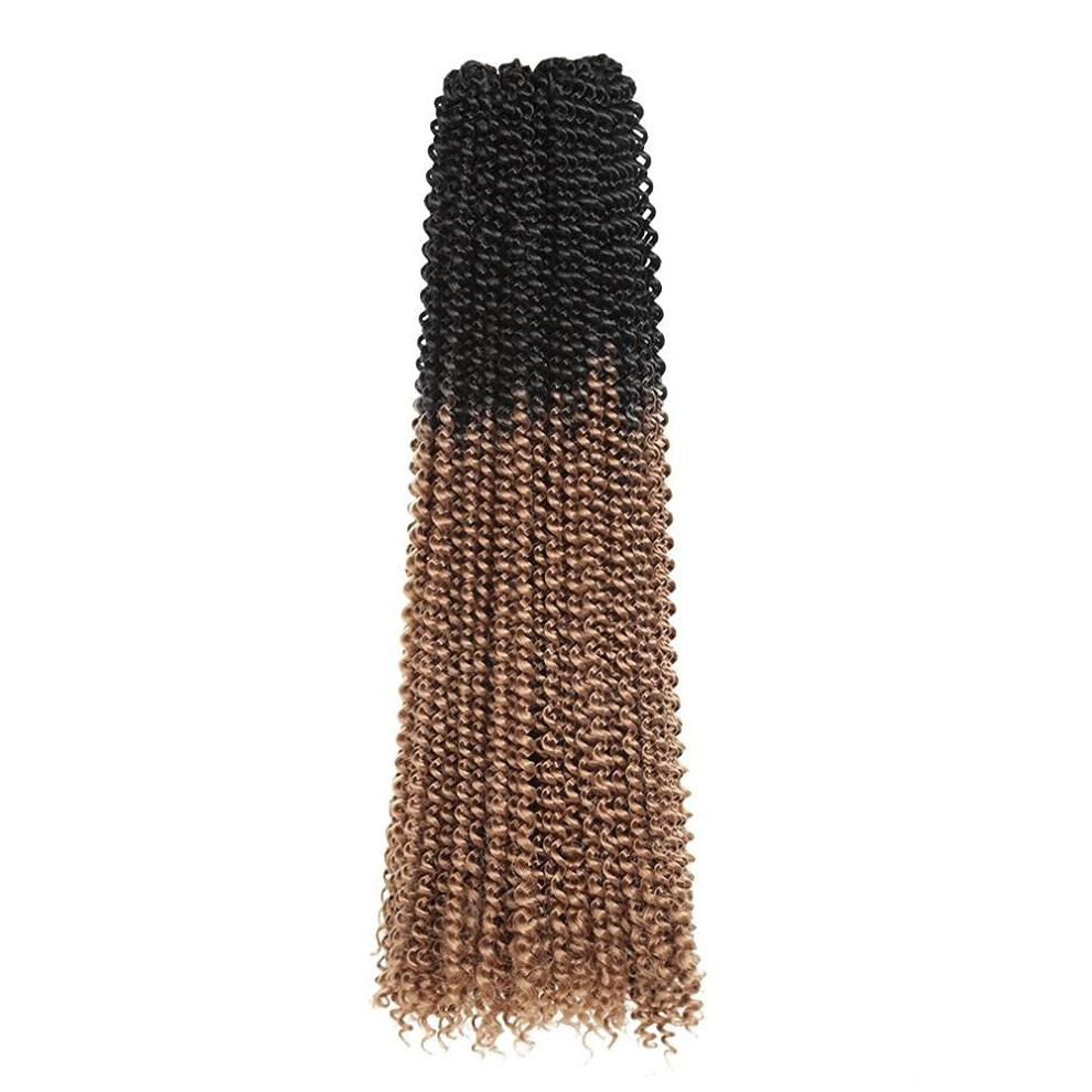 22 Inch Synthetic Crochet Braided Wig OT27 Color, Long Water Wave Curly Style, Natural Look, Ready to Wear