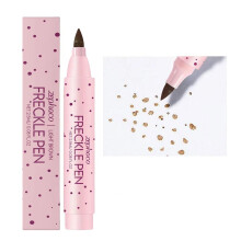 Freckle Pen Waterproof Quick Dry Natural Faux Freckle Makeup with Ultrafine Tip Light Brown 2.5ML