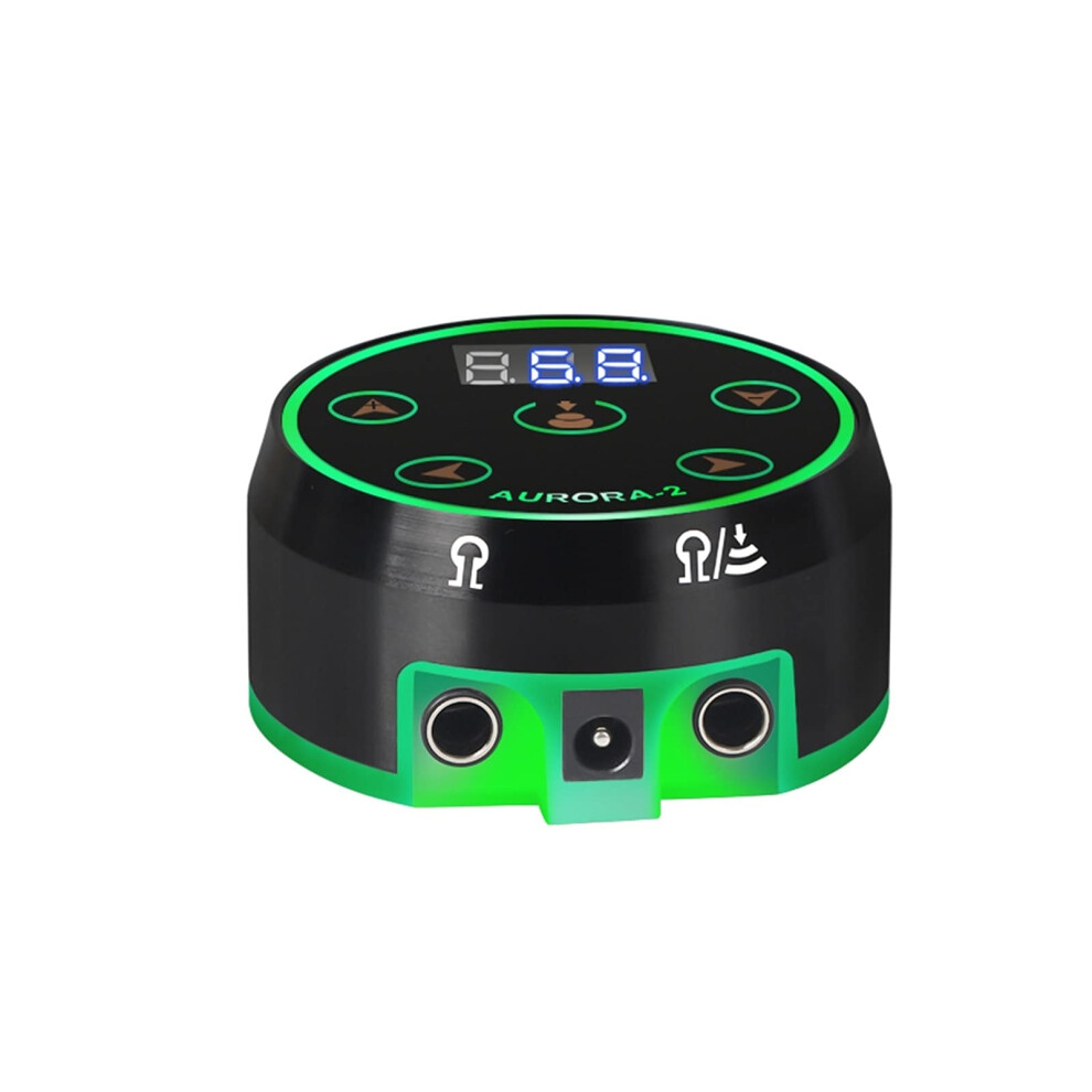 Black Professional Digital Tattoo Power Supply Aurora Ii With Lcd Display For Coil And Rotary Machines