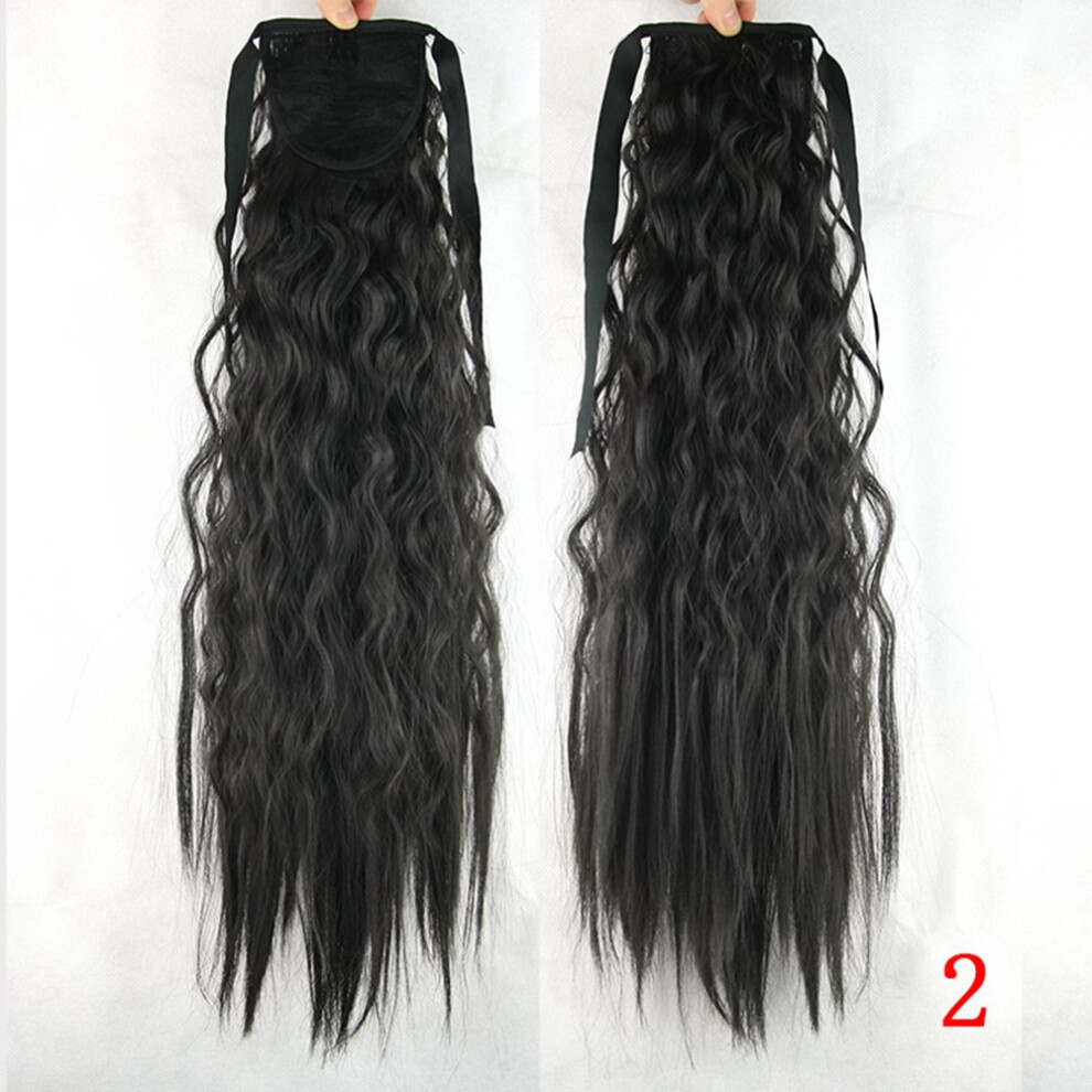 Unisex Kinky Curly Ponytail Extension Synthetic Clip In 22 Inches For Women Instant Volume