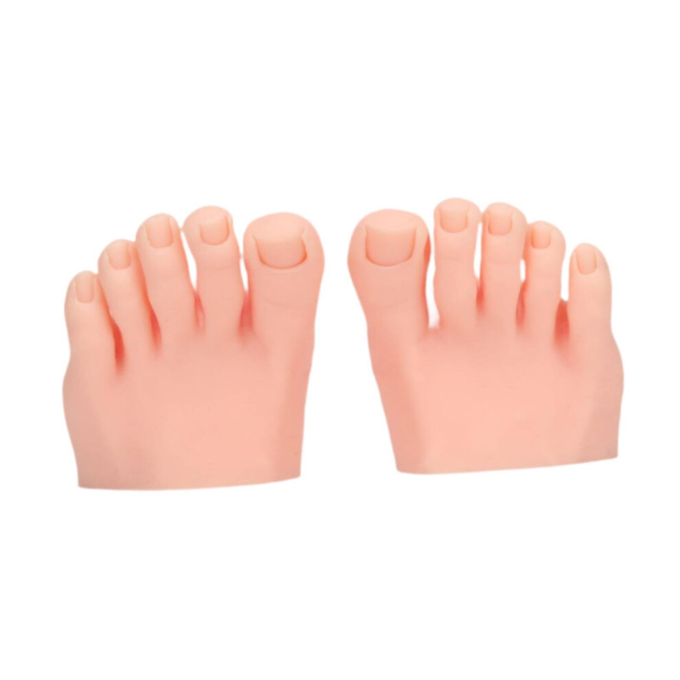 Practice Foot Model with Realistic Silicone Texture for Pedicure Training and Toenail Painting