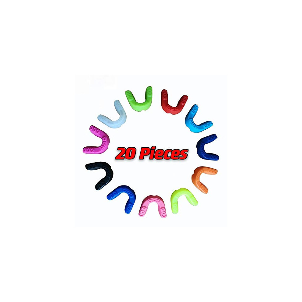 Sports Mouthguard 20 Pack for Basketball Football Boxing, Impact Absorption Youth and Adult Teeth Protector