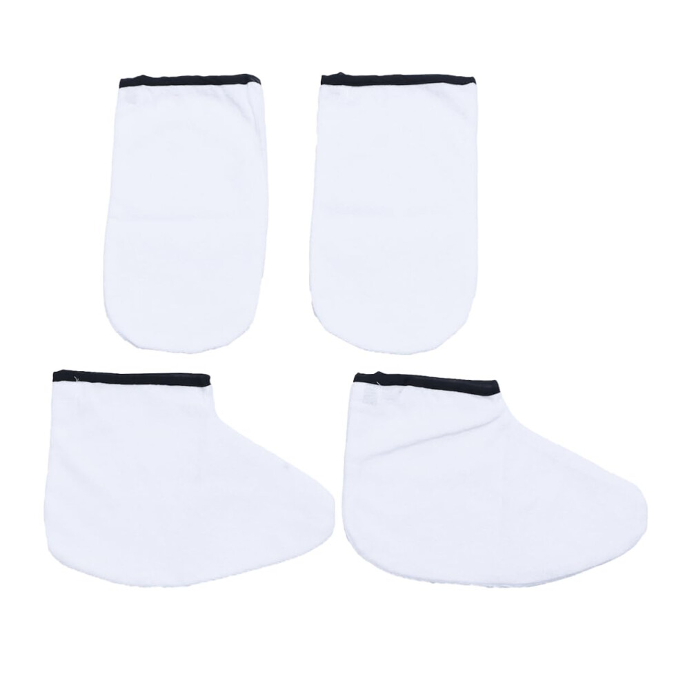 Paraffin Wax Gloves and Moisturizing Cotton Mitts for Hand and Foot Therapy, Reusable Spa Use