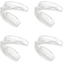 Clear Sports Mouth Guard 4 Pack for Adults, Custom Fit Teeth Protection with Case