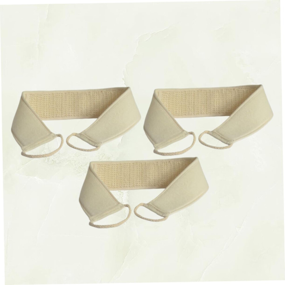 Loofah Bath Towel Set 3pcs DoubleSided Back Scrubber with Long Strap for Full Body Exfoliation