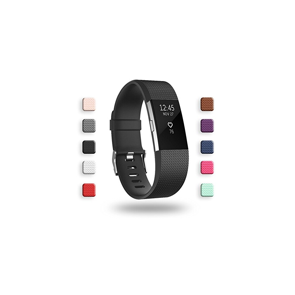 Replacement Sport Band Tpu Adjustable Strap For Fitbit Charge 2 Men And Women Large 9099447207241