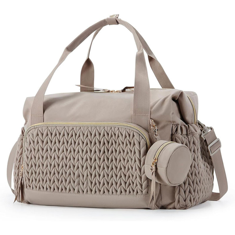 Large Capacity Waterproof Diaper Bag Tote with Pacifier Case and MultiCompartment Design