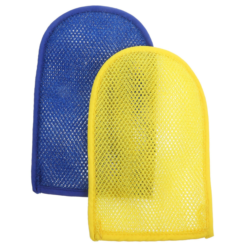 2pcs Exfoliating Bath Gloves for Body Scrubbing and Dead Skin Removal with Gentle Mitt Control