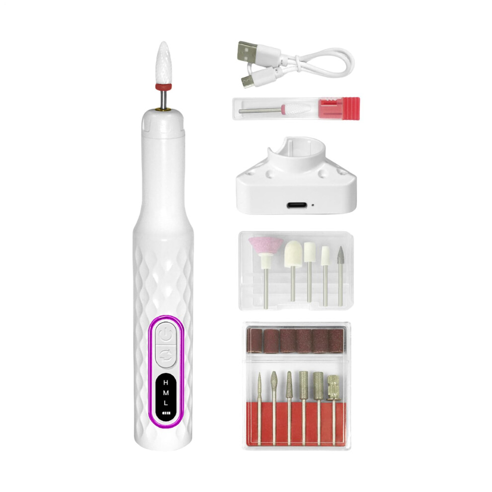 Electric Nail Drill 15000 RPM Professional Nail File with 3Speed Control for Acrylic and Gel Nails