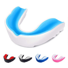 Youth Mouthguard BPA Light Blue White for Karate Boxing Football Rugby with Impact Cushioning and Multi‑Sport Protection