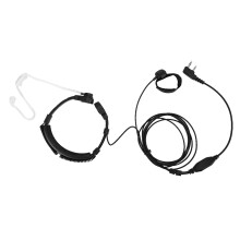 Căști cu microfon flexibil pentru gât, cu tub acustic ascuns și PTT pentru deget, cu reducere a zgomotului, pentru comunicații discrete în