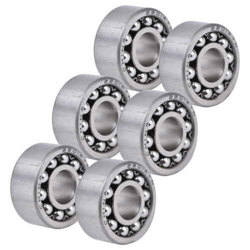 6Pcs Self Aligning Ball Bearing 2201 Double Row 10mm Inner Diameter