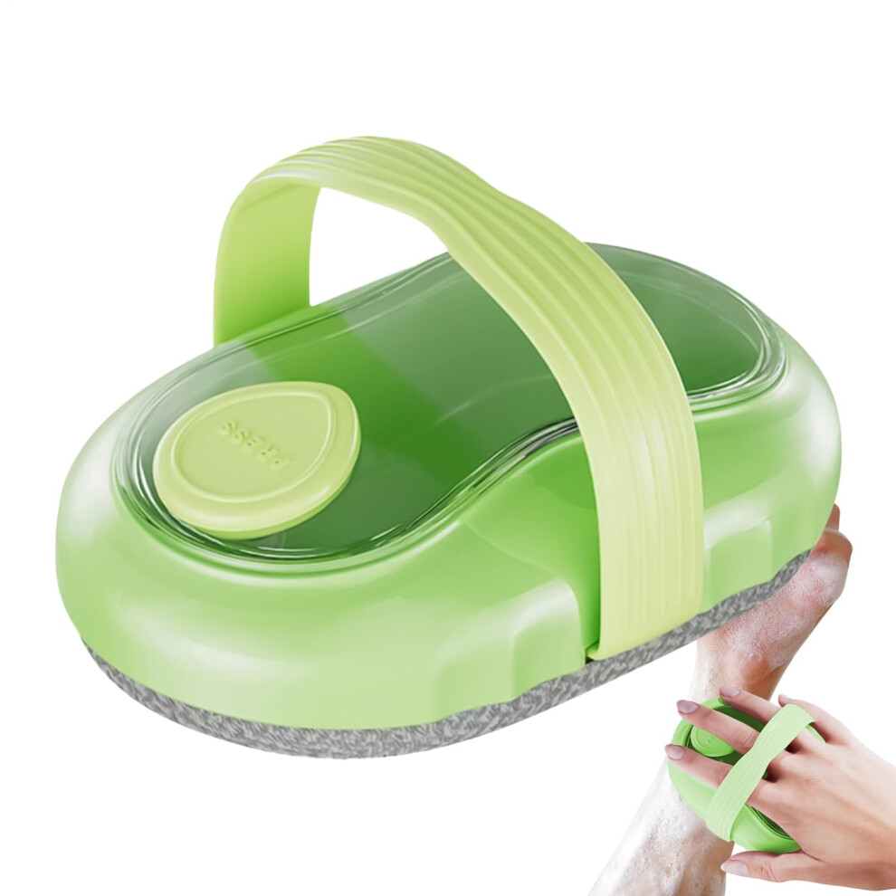 Bath Massage Brush With Soap Dispenser, Body Scrubber With NonSlip Handle, Bathroom Accessory For Men Women Teens