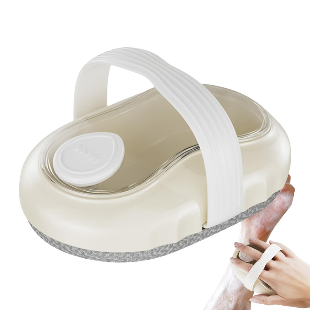 Massage Brush for Shower Soap Dispenser, NonSlip Handle Body Massage Scrubber, Waterproof Bath Brush