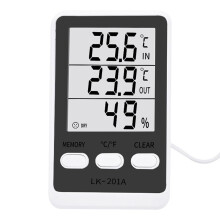 Digital Refrigerator Thermometer with Indoor Outdoor Temperature Humidity Monitor for Aquarium and Food Storage