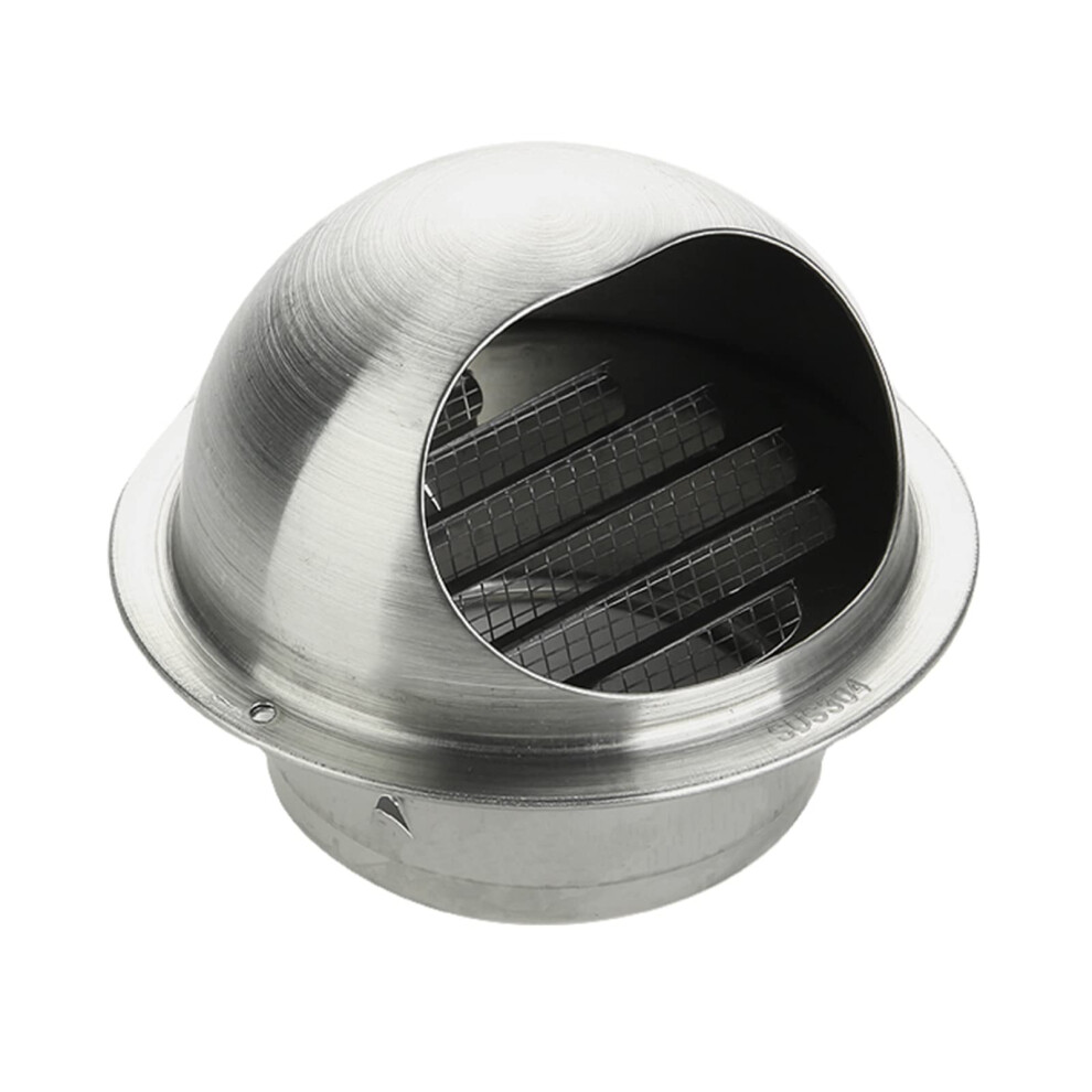 Stainless Steel Ventilation Grille 130Mm Round Wall Vent Cover Weatherproof With Mesh Filter 9070919125997