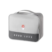 Large Capacity First Aid Kit Bag with Multiple Inner Compartments, Water Resistant Oxford Cloth, Gray