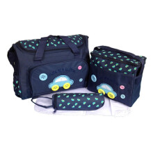 Large Capacity Travel Diaper Bag with Waterproof Oxford Fabric and Portable Changing Pad Set
