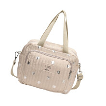 Large Capacity Waterproof Diaper Bag with Stroller Straps for Travel and Outdoor Use