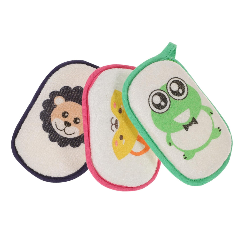 Bath Sponge Set with Cartoon Animal Design, Gentle Skin Cleansing for Kids and Newborns