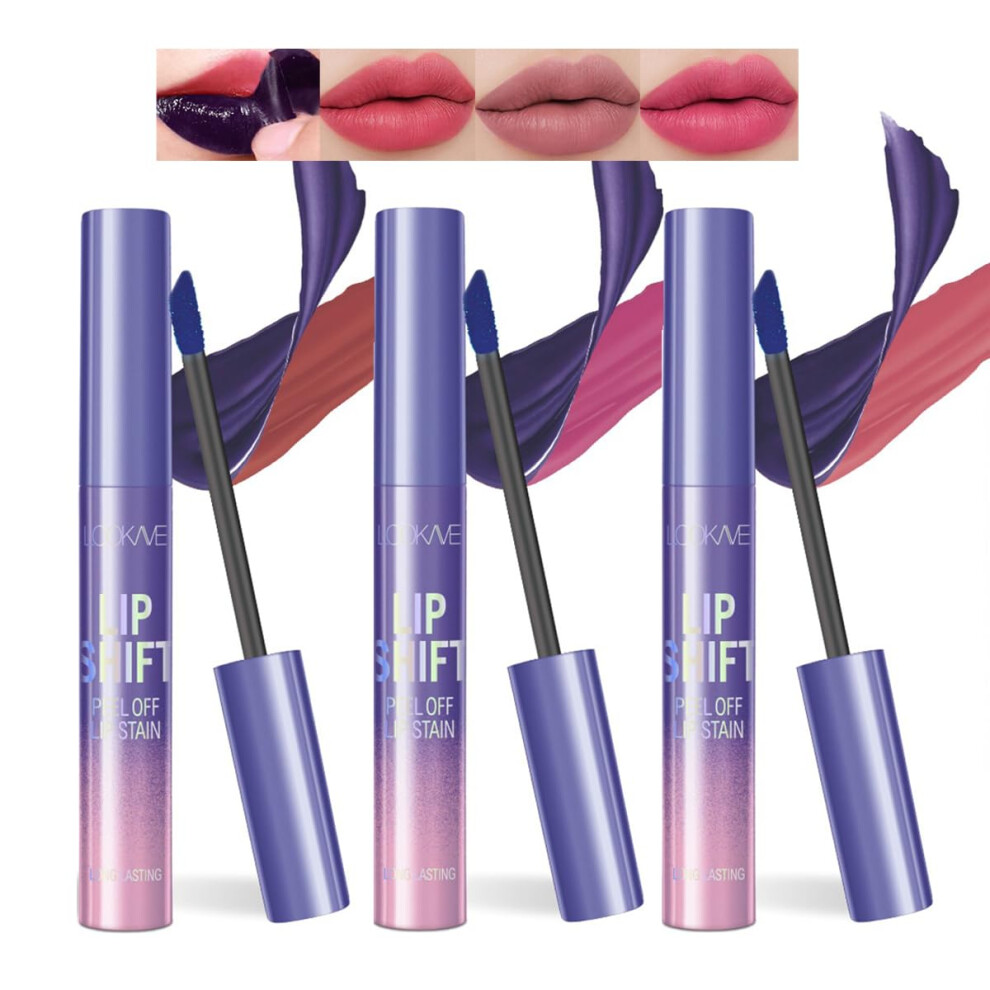 Cream Peel Off Lip Stain And Waterproof Lip Liner Set, Nude Matte Longlasting Smudgeproof Full Coverage